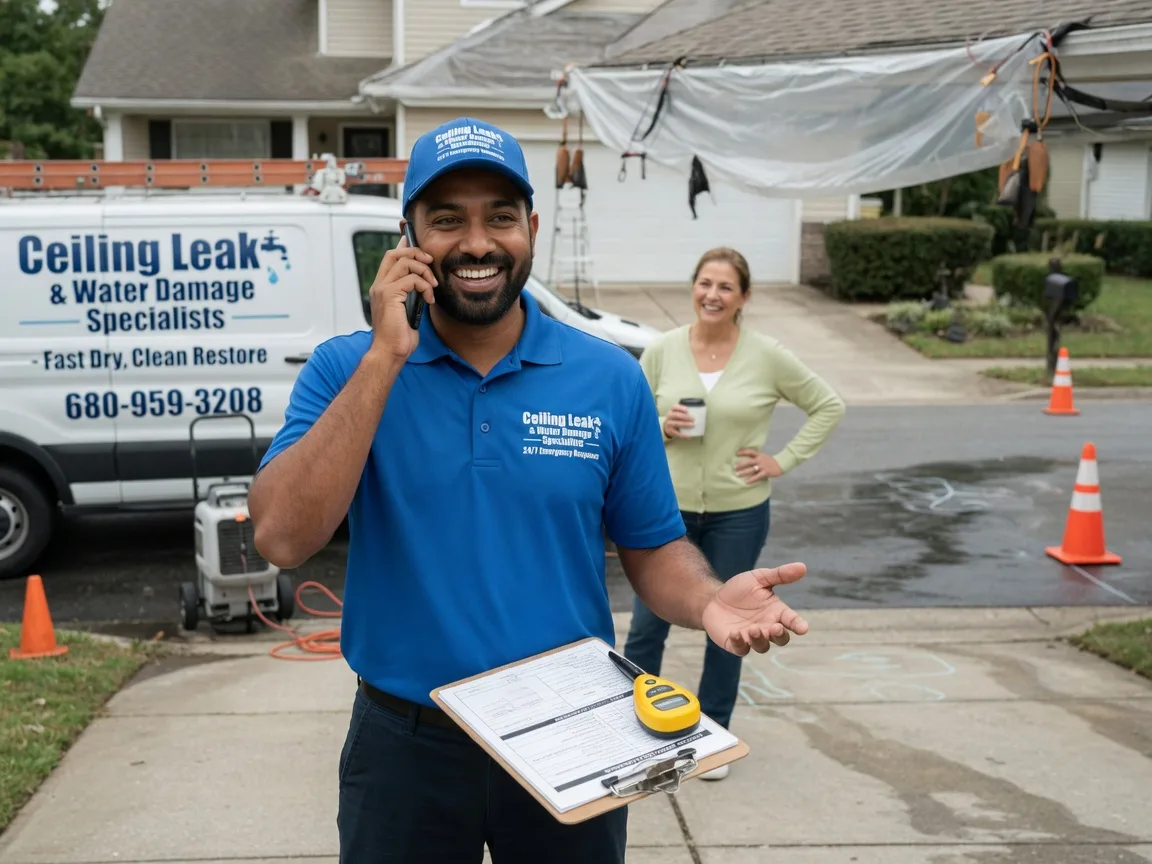 Ceiling Leak Cleanup Port Washington, OH FAQs